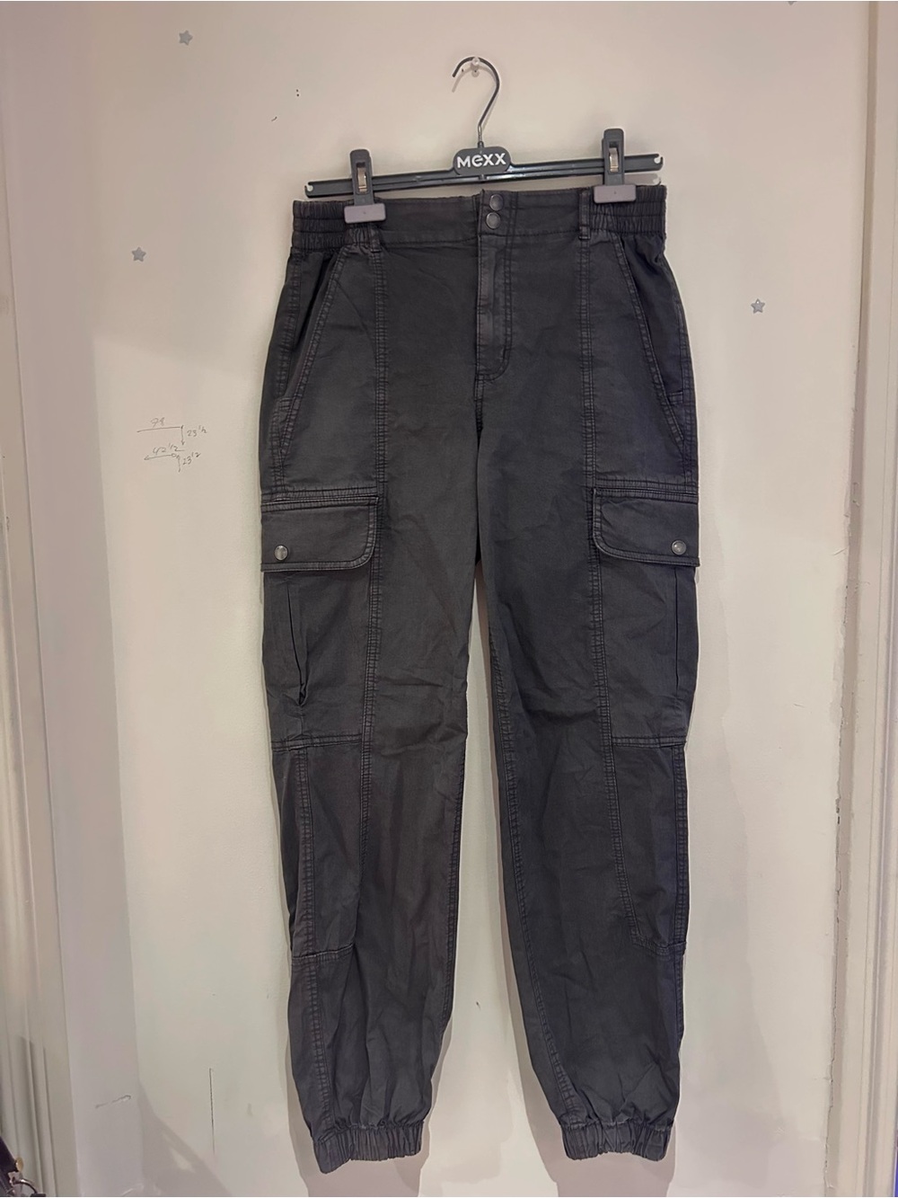 Garage Black Cargo Jogger Pants